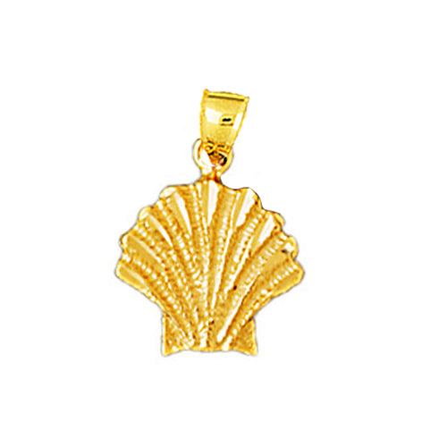 Image of ID 1 14K Gold 11MM Scallop Shell Charm
