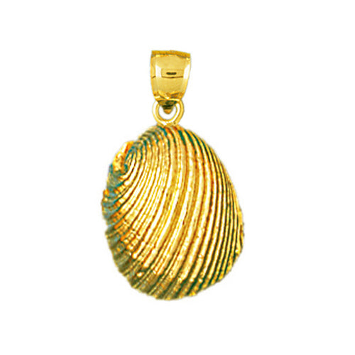 Image of ID 1 14K Gold 12MM Mollusk Shell Charm