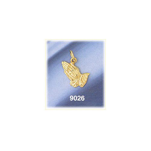 Image of ID 1 14K Gold 13MM Praying Hands Charm