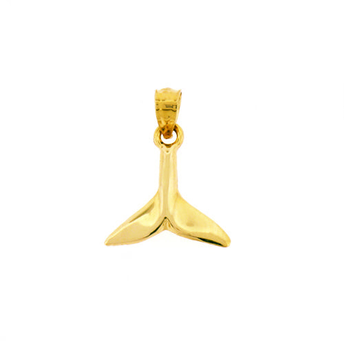 Image of ID 1 14K Gold 13MM Whale Tail Fluke Charm