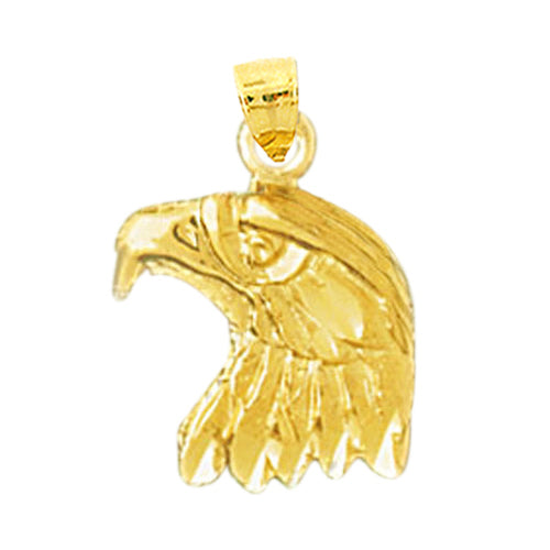 Image of ID 1 14K Gold 14MM Bald Eagle Head Charm