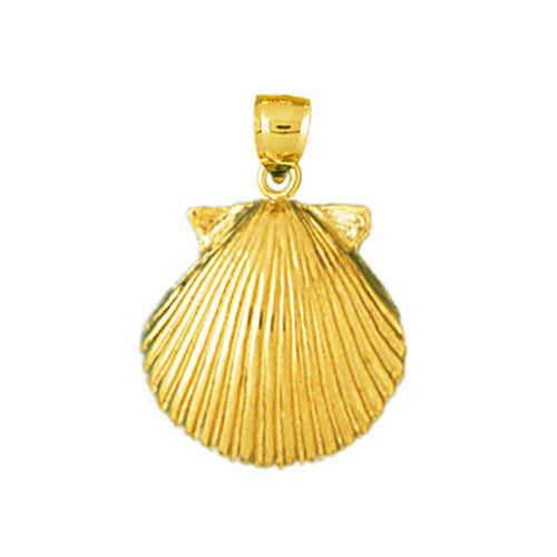Image of ID 1 14K Gold 14MM Scallop Seashell Charm