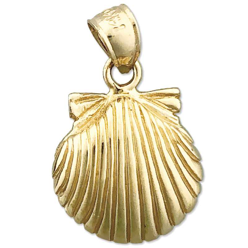 Image of ID 1 14K Gold 14MM Scallop Shell Mini Charm