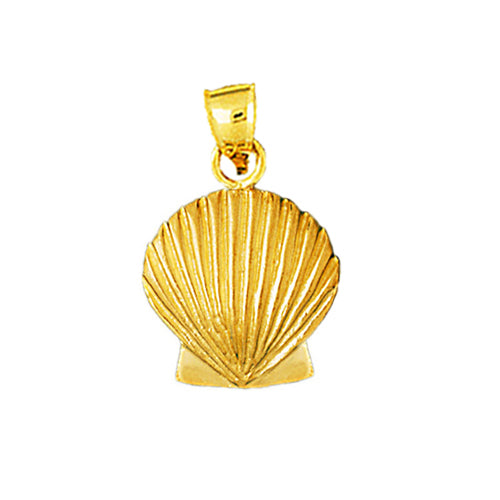 Image of ID 1 14K Gold 15MM Scallop Shell Charm