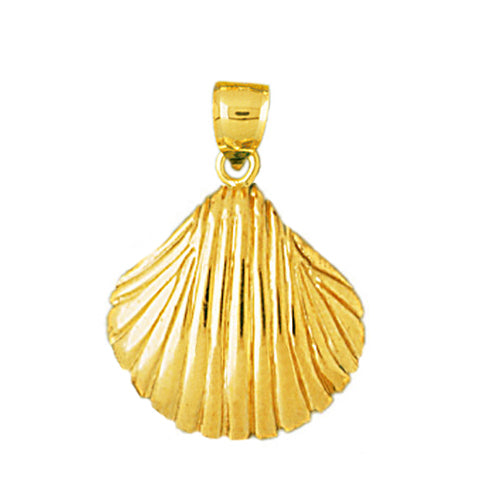 Image of ID 1 14K Gold 15MM Seashell Charm