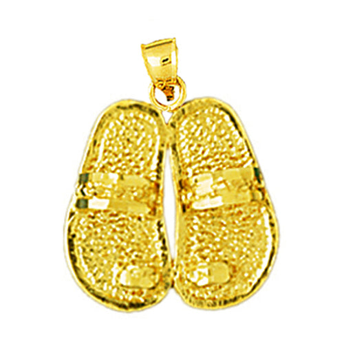 Image of ID 1 14K Gold 15MM Toe Ring Sandals Charm
