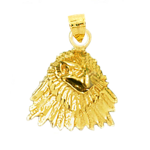 Image of ID 1 14K Gold 16MM Bald Eagle Head Charm