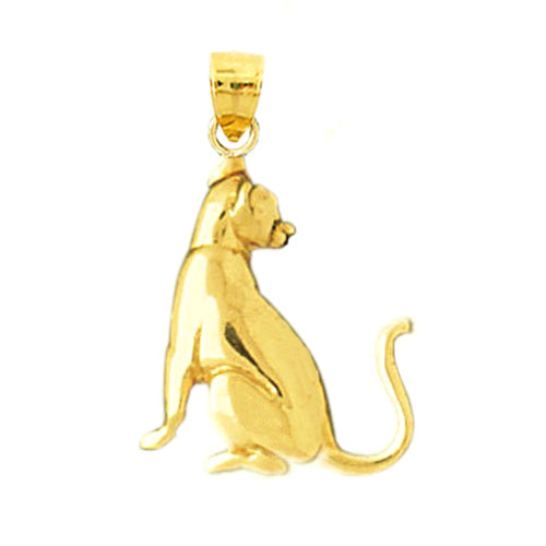Image of ID 1 14K Gold 16MM Cat Charm