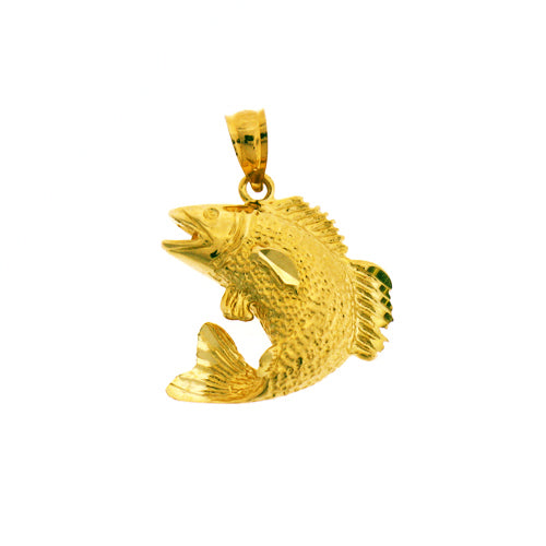 Image of ID 1 14K Gold 18MM Fish Charm
