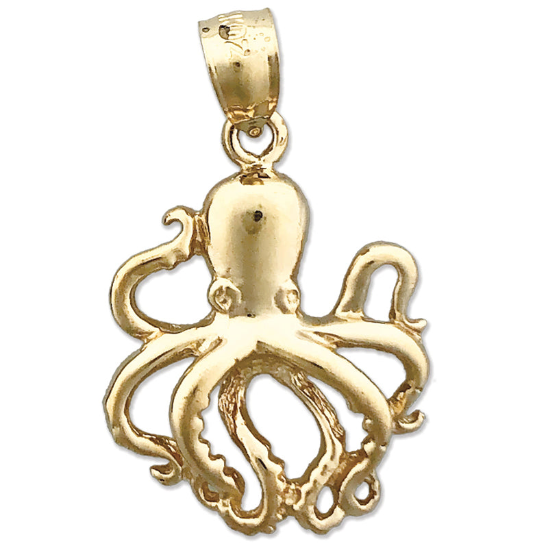 Image of ID 1 14K Gold 18MM Octopus Charm