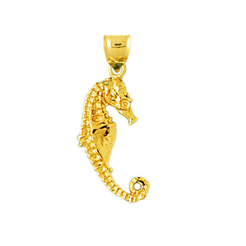 Image of ID 1 14K Gold 20MM 3D Seahorse Charm