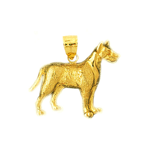 Image of ID 1 14K Gold 20MM Dog Pendant