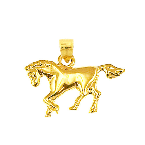 Image of ID 1 14K Gold 20MM Horse Dancing Charm