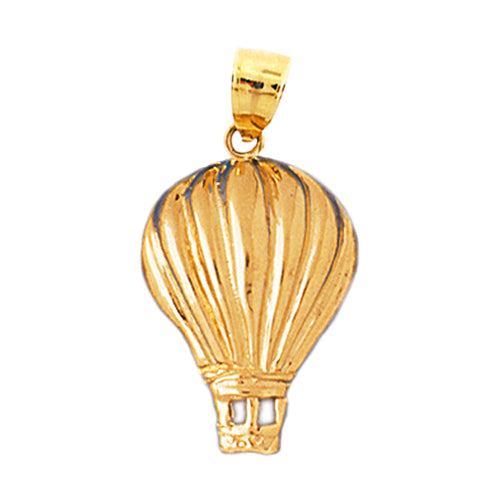 Image of ID 1 14K Gold 20MM Hot Air Balloon Pendant