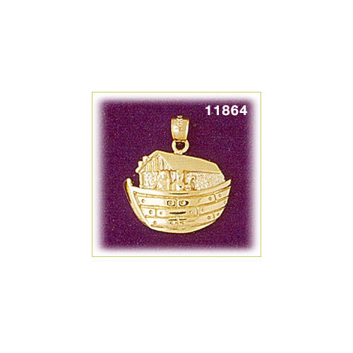 Image of ID 1 14K Gold 20MM Noah&#39s Ark Pendant