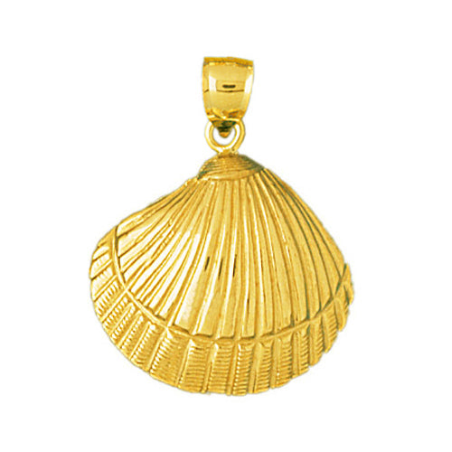 Image of ID 1 14K Gold 20MM Seashell Pendant
