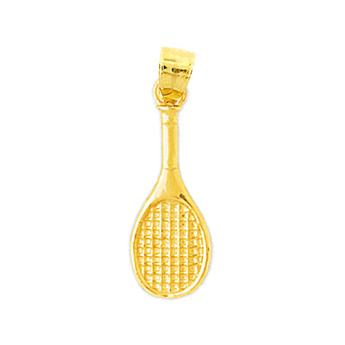 Image of ID 1 14K Gold 20MM Tennis Racket Charm