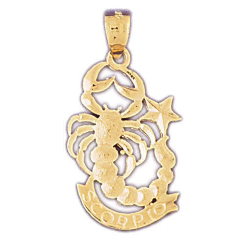 Image of ID 1 14K Gold 20MM Zodiac Scorpio Charm