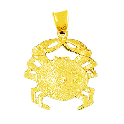 Image of ID 1 14K Gold 24MM Sea Life Crab Pendant