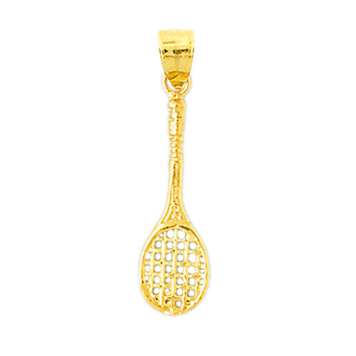 Image of ID 1 14K Gold 24MM Tennis Racket Charm