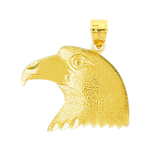 Image of ID 1 14K Gold 25MM Eagle Head Pendant