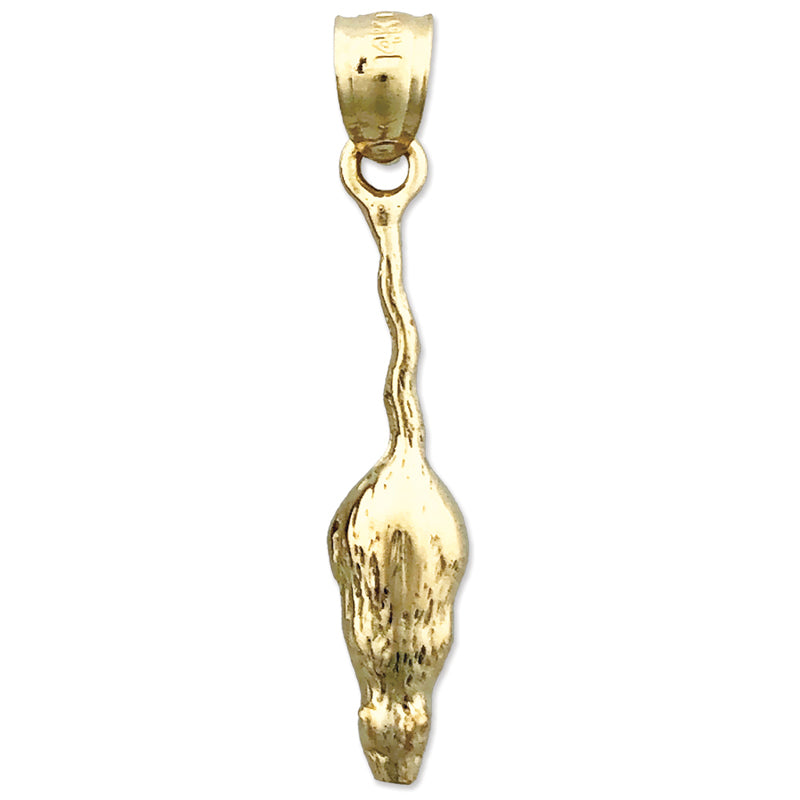 Image of ID 1 14K Gold 25MM Mouse Pendant