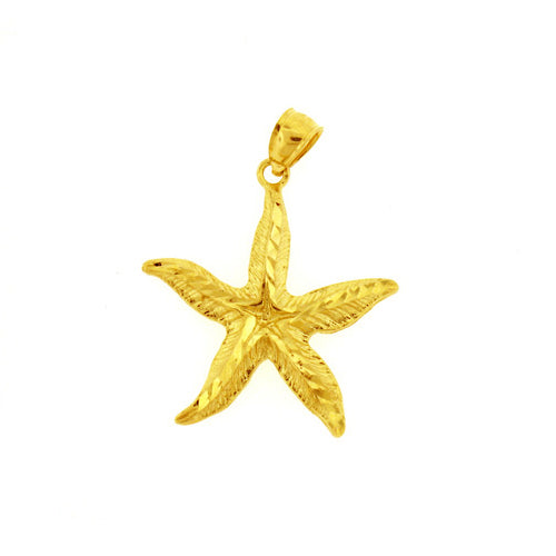 Image of ID 1 14K Gold 25MM Starfish Sealife Pendant