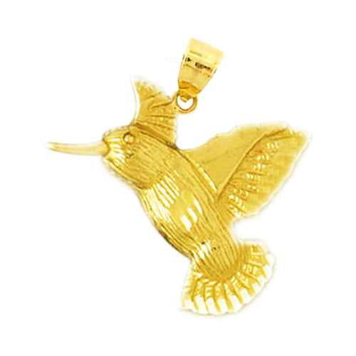 Image of ID 1 14K Gold 26MM Hummingbird Pendant