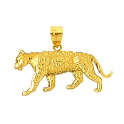 Image of ID 1 14K Gold 26MM Tiger Pendant