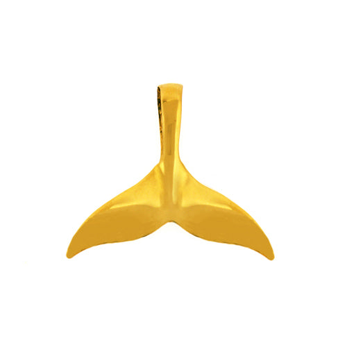 Image of ID 1 14K Gold 26MM Whale Tail Fluke Pendant