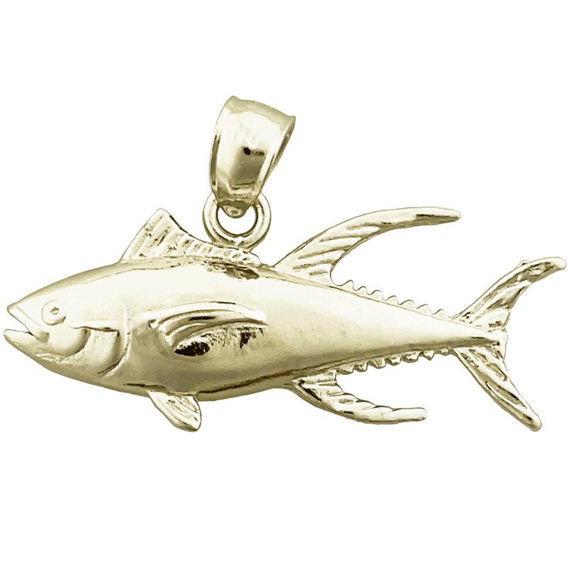 Image of ID 1 14K Gold 28MM Tuna Pendant