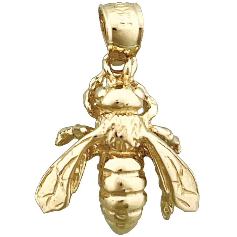 Image of ID 1 14K Gold 3-D Bumble Bee Charm
