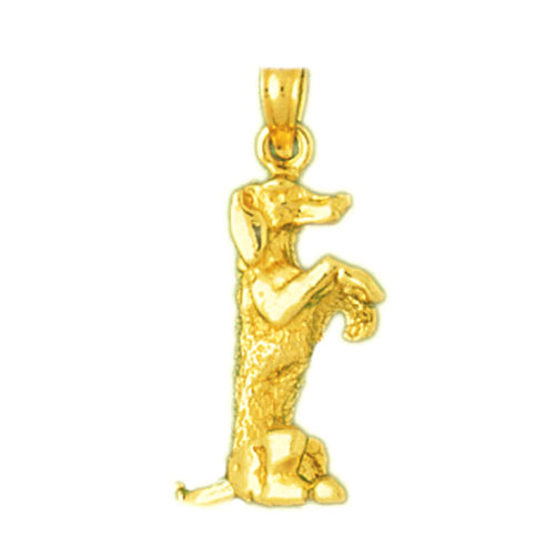 Image of ID 1 14K Gold 3-D Dog Charm