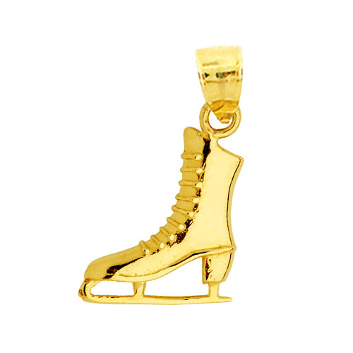 Image of ID 1 14K Gold 3-D Ice Skate Charm