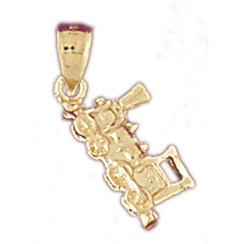 Image of ID 1 14K Gold 3-D Locomotive Train Charm