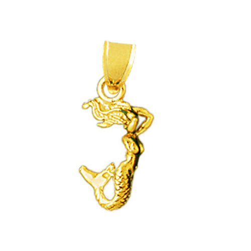 Image of ID 1 14K Gold 3-D Mermaid Charm