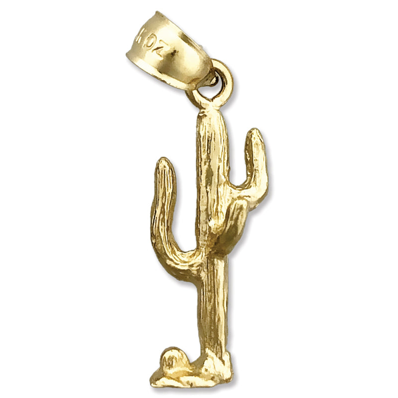 Image of ID 1 14K Gold 3-D Saguaro Cactus Charm