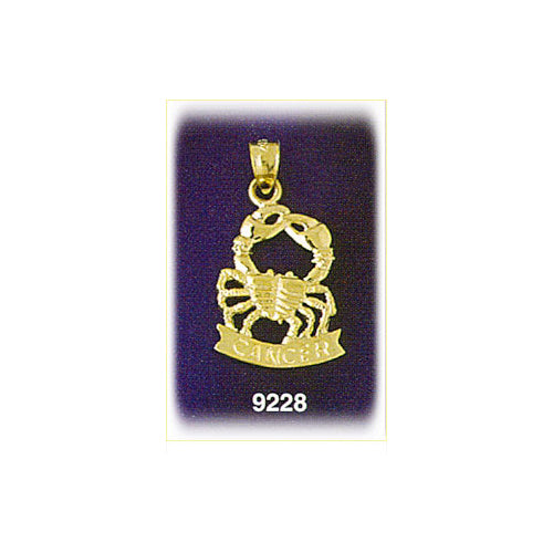 Image of ID 1 14K Gold 3-D Zodiac Cancer Charm