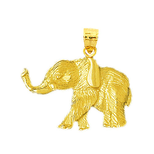 Image of ID 1 14K Gold 30MM Elephant Pendant