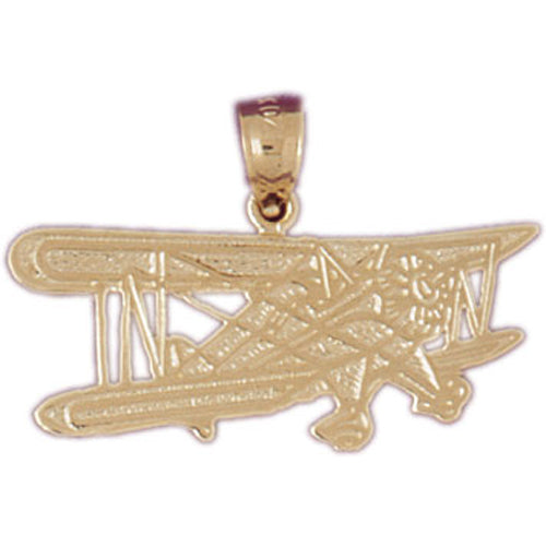 Image of ID 1 14K Gold 30MM Long Cessna Airplane Pendant