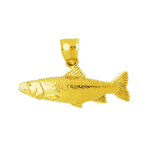 Image of ID 1 14K Gold 30MM Salmon Pendant