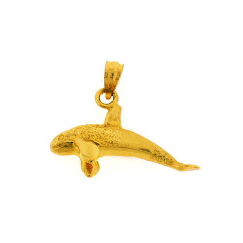 Image of ID 1 14K Gold 30MM Whale Pendant