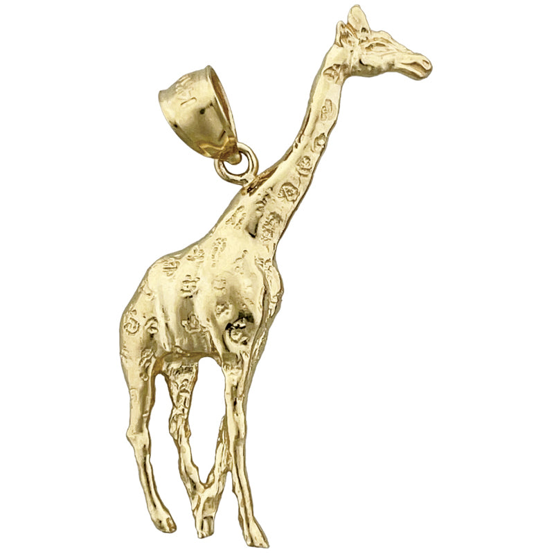 Image of ID 1 14K Gold 36MM Giraffe Pendant