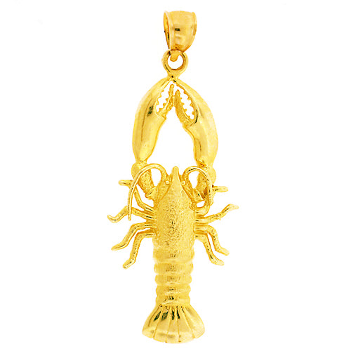 Image of ID 1 14K Gold 36MM Lobster Pendant