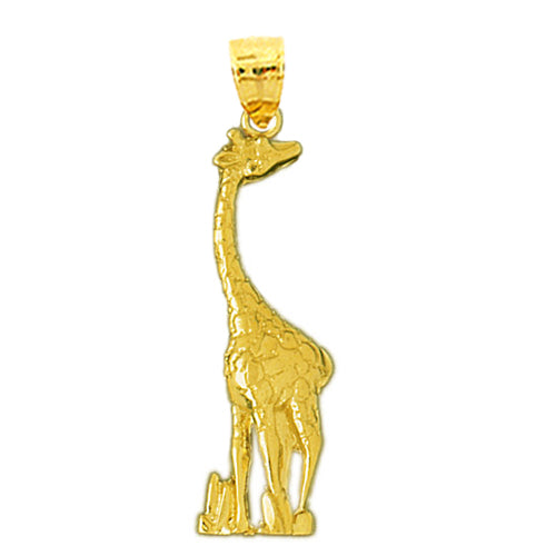 Image of ID 1 14K Gold 38MM Giraffe Pendant