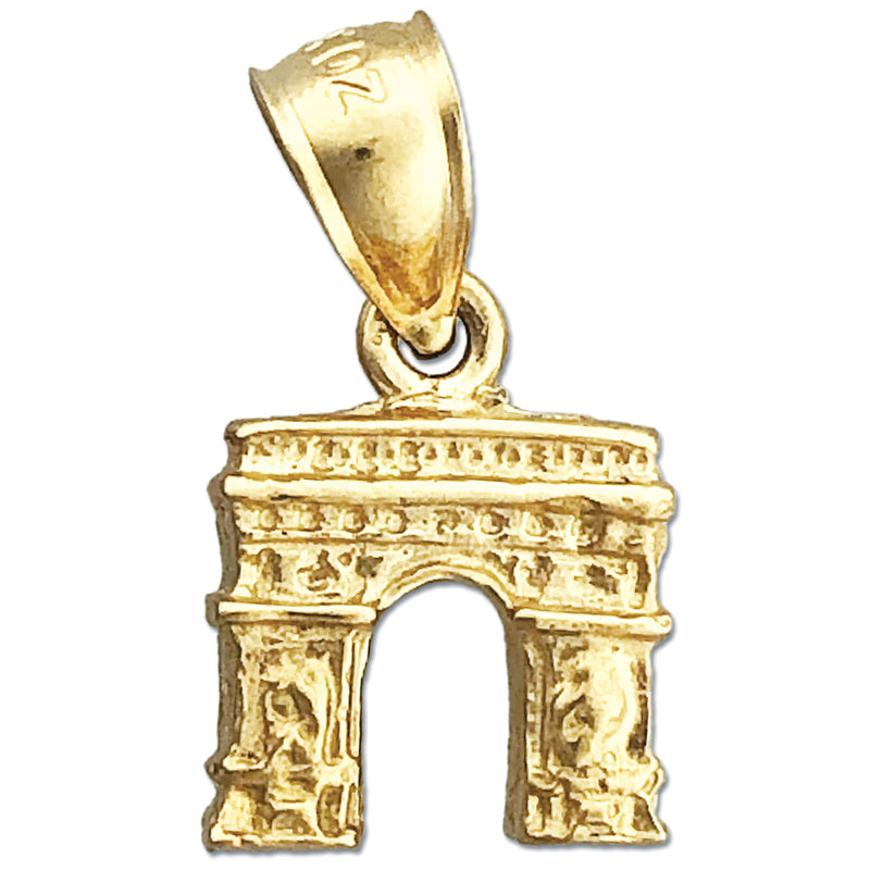 Image of ID 1 14K Gold 3D Arc De Triomphe Charm