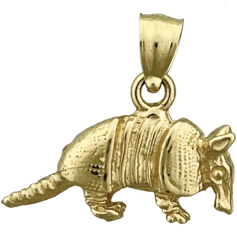 Image of ID 1 14K Gold 3D Armadillo Charm