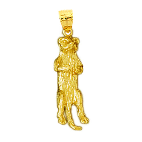 Image of ID 1 14K Gold 3D Badger Pendant