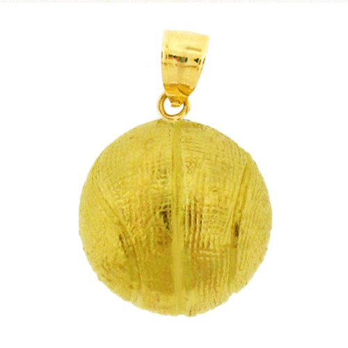 Image of ID 1 14K Gold 3D Basketball Charm