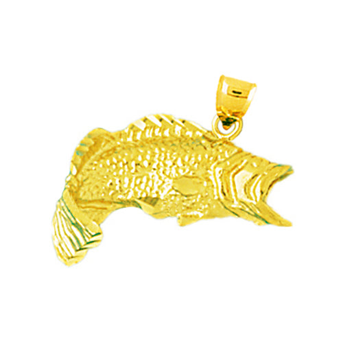 Image of ID 1 14K Gold 3D Bass Charm